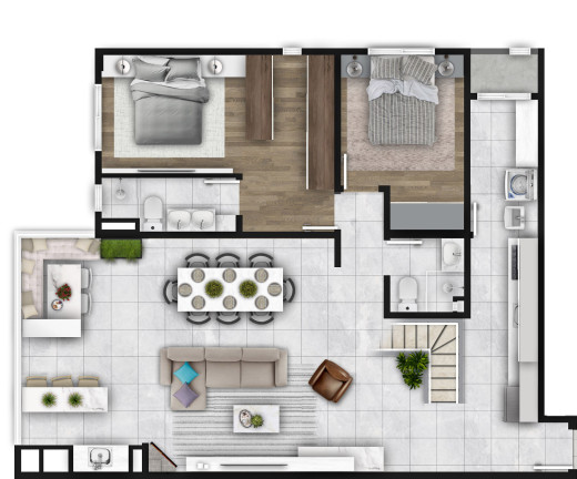 Imagem Cobertura com 3 Quartos à Venda, 211 m² em Bacacheri - Curitiba