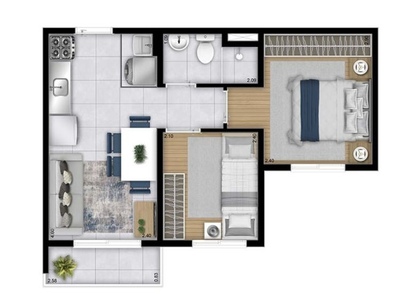 Apartamento com 2 Quartos à Venda, 32 m² em Jardim Pirituba - São Paulo