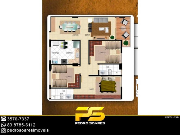 Imagem Apartamento com 3 Quartos à Venda, 103 m² em Intermares - Cabedelo Imagem Apartamento com 3 Quartos à Venda, 103 m² em Intermares - Cabedelo