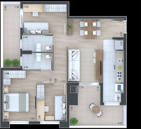 Imagem Apartamento com 3 Quartos à Venda, 79 m² em Portão - Curitiba