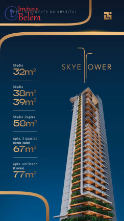 Imagem Apartamento com 1 Quarto à Venda, 39 m² em Umarizal - Belém Imagem Apartamento com 1 Quarto à Venda, 39 m² em Umarizal - Belém