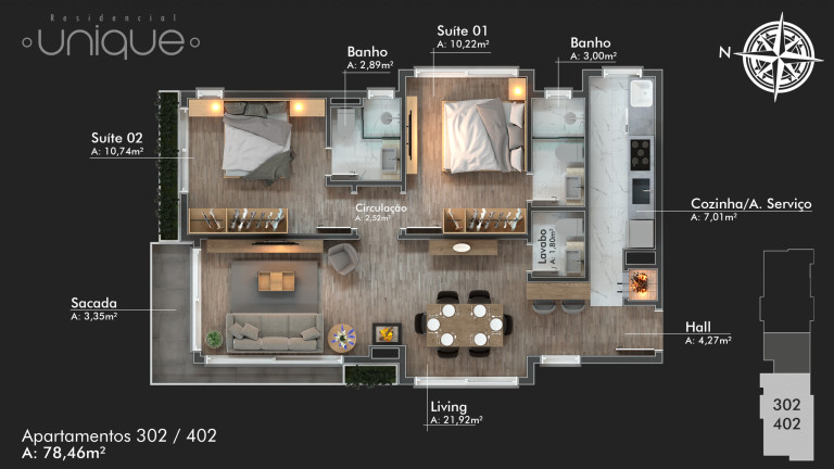 Imagem Apartamento com 2 Quartos à Venda, 74 m² em Floresta - Gramado Imagem Apartamento com 2 Quartos à Venda, 74 m² em Floresta - Gramado