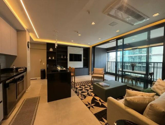 Imagem Apartamento com 1 Quarto para Alugar, 77 m² em Brooklin - São Paulo Imagem Apartamento com 1 Quarto para Alugar, 77 m² em Brooklin - São Paulo