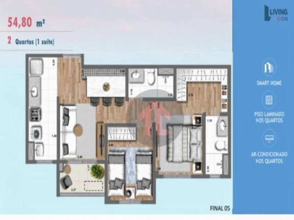 Imagem Apartamento com 2 Quartos à Venda, 56 m² em Bonfim - Campinas Imagem Apartamento com 2 Quartos à Venda, 56 m² em Bonfim - Campinas