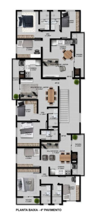 Imagem Apartamento com 2 Quartos à Venda, 54 m² em Afonso Pena - São José Dos Pinhais