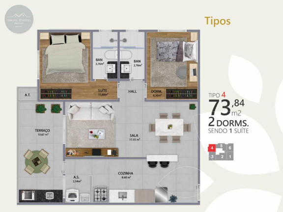 Imagem Imóvel com 2 Quartos à Venda, 101 m² em Canto Do Forte - Praia Grande