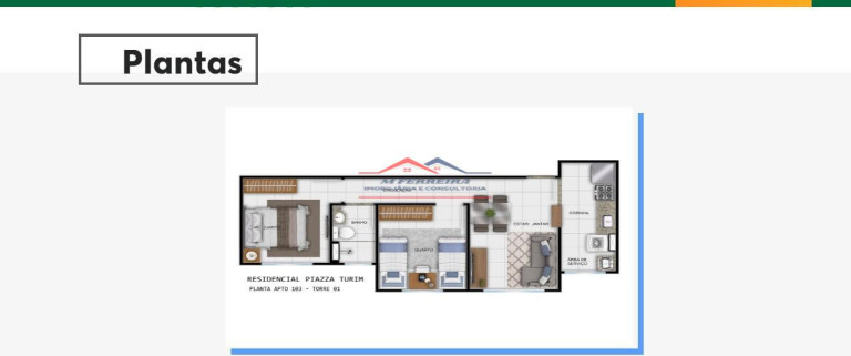 Imagem Apartamento com 2 Quartos à Venda, 37 m² em Glebas Califórnia - Piracicaba Imagem Apartamento com 2 Quartos à Venda, 37 m² em Glebas Califórnia - Piracicaba