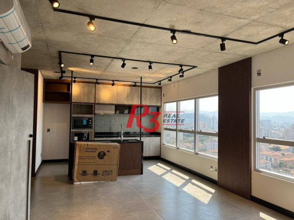 Imagem Apartamento com 1 Quarto para Alugar, 74 m² em Embaré - Santos Imagem Apartamento com 1 Quarto para Alugar, 74 m² em Embaré - Santos