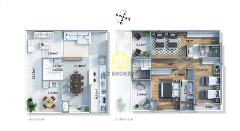 Cobertura com 3 Quartos à Venda, 126 m² em São Francisco - Curitiba
