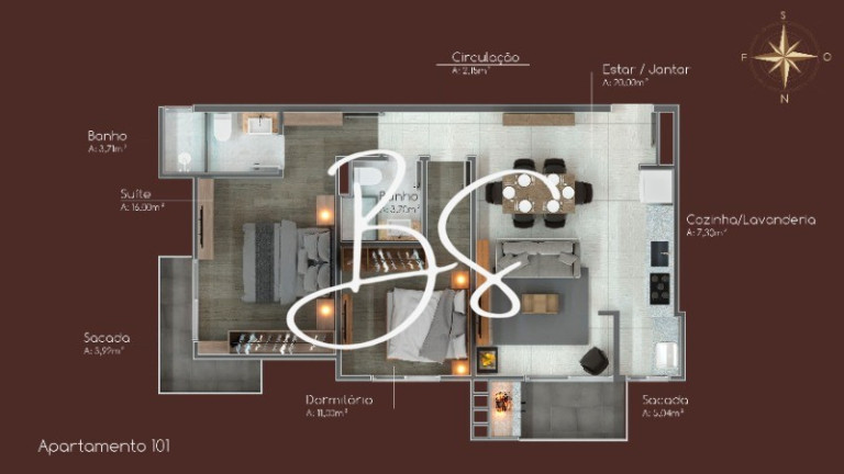Imagem Apartamento com 2 Quartos à Venda, 81 m² em Centro - Canela Imagem Apartamento com 2 Quartos à Venda, 81 m² em Centro - Canela