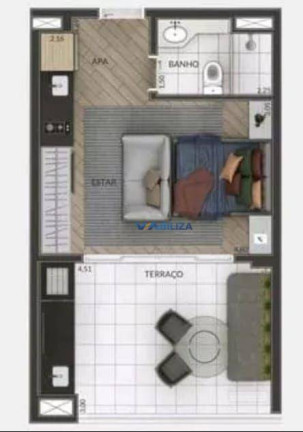 Imagem Studio com 1 Quarto à Venda, 39 m² em Macedo - Guarulhos