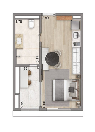 Imagem Apartamento com 1 Quarto à Venda, 48 m² em Jardim Vila Mariana - São Paulo