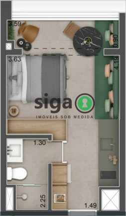 Imagem Apartamento com 1 Quarto à Venda, 25 m² em Alto Da Boa Vista - São Paulo