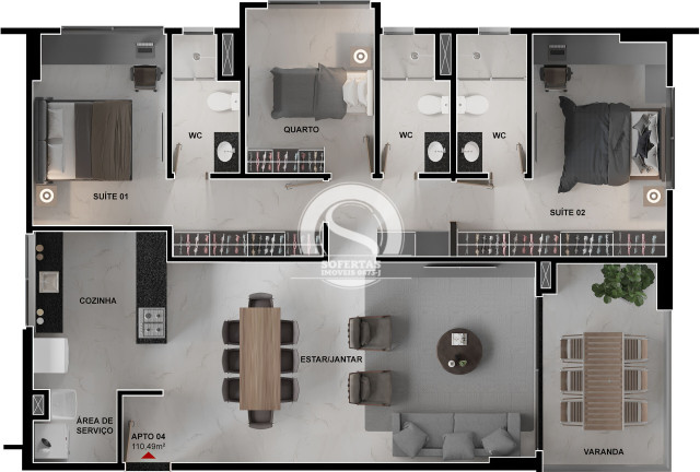 Imagem Apartamento com 2 Quartos à Venda, 69 m² Imagem Apartamento com 2 Quartos à Venda, 69 m²