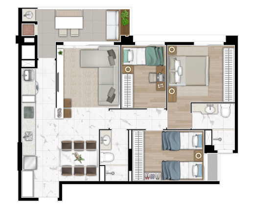 Imagem Apartamento com 3 Quartos à Venda, 105 m² em Cristo Rei - Curitiba