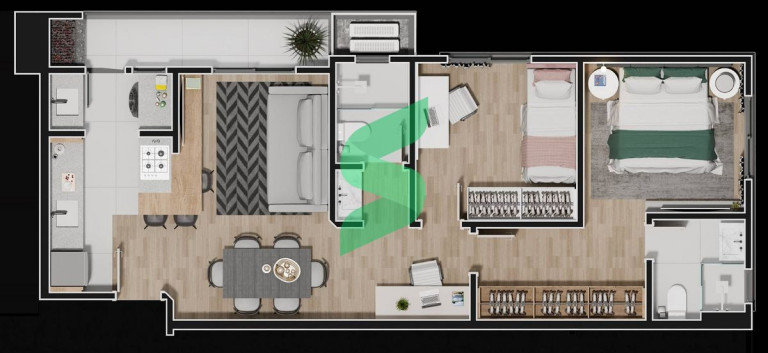 Imagem Apartamento com 2 Quartos à Venda, 63 m² em América - Joinville Imagem Apartamento com 2 Quartos à Venda, 63 m² em América - Joinville