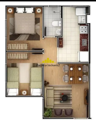 Imagem Apartamento com 2 Quartos à Venda, 47 m² em Jardim Tatiana - Votorantim Imagem Apartamento com 2 Quartos à Venda, 47 m² em Jardim Tatiana - Votorantim