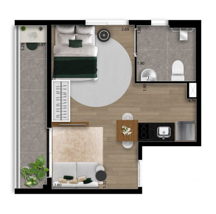 Studio com 1 Quarto à Venda, 30 m² em Vila Olímpia - São Paulo