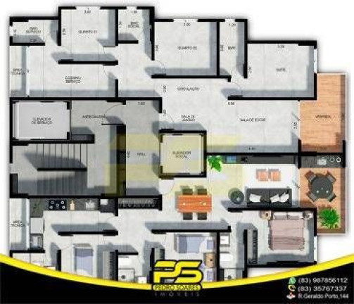 Imagem Apartamento com 3 Quartos à Venda, 81 m² em Manaíra - João Pessoa Imagem Apartamento com 3 Quartos à Venda, 81 m² em Manaíra - João Pessoa