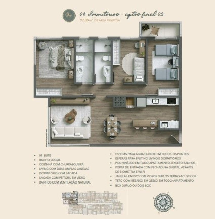 Imagem Apartamento com 3 Quartos à Venda, 97 m² em Centro - Nova Petrópolis Imagem Apartamento com 3 Quartos à Venda, 97 m² em Centro - Nova Petrópolis