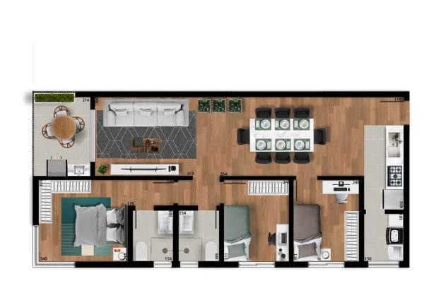 Imagem Apartamento com 2 Quartos à Venda, 59 m² em Capão Raso - Curitiba Imagem Apartamento com 2 Quartos à Venda, 59 m² em Capão Raso - Curitiba