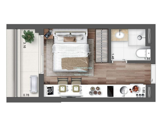 Imagem Studio com 1 Quarto à Venda, 17 m² em Santo Amaro - São Paulo Imagem Studio com 1 Quarto à Venda, 17 m² em Santo Amaro - São Paulo