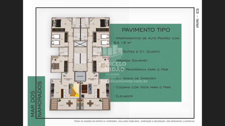 Imagem Apartamento com 3 Quartos à Venda, 84 m² em Balneário De Iriri - Anchieta Imagem Apartamento com 3 Quartos à Venda, 84 m² em Balneário De Iriri - Anchieta