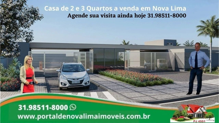 Casa com 2 Quartos à Venda, 80 m² em Pau Pombo - Nova Lima