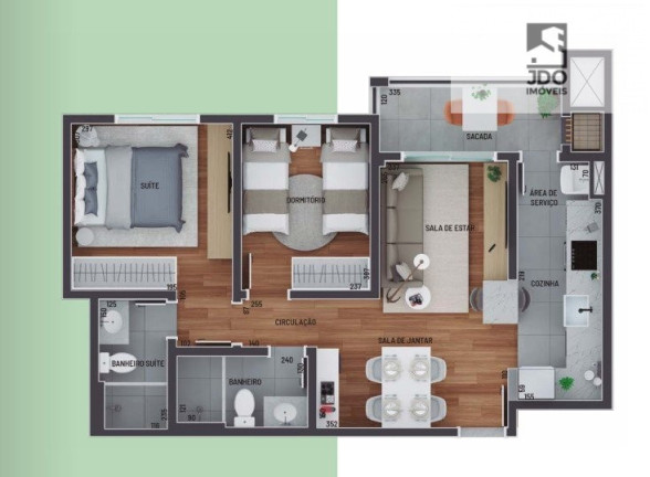 Imagem Apartamento com 2 Quartos à Venda, 60 m² em Tingui - Curitiba