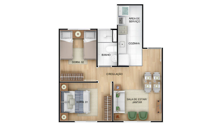 Imagem Imóvel com 2 Quartos à Venda, 41 m² em Campo Novo - Porto Alegre Imagem Imóvel com 2 Quartos à Venda, 41 m² em Campo Novo - Porto Alegre