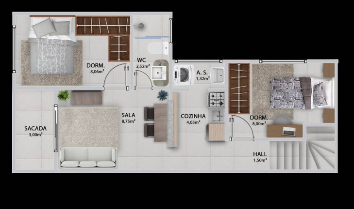 Imagem Sobrado com 2 Quartos à Venda, 55 m² em Boqueirao - Praia Grande Imagem Sobrado com 2 Quartos à Venda, 55 m² em Boqueirao - Praia Grande
