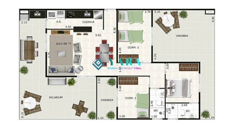 Imagem Apartamento com 2 Quartos à Venda, 57 m² em Praia Grande - Ubatuba