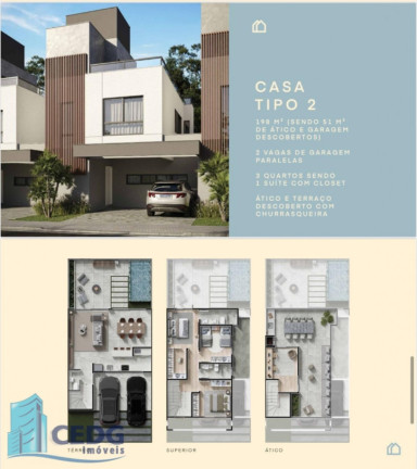 Imagem Casa de Condomínio com 3 Quartos à Venda, 198 m² em Campo Comprido - Curitiba Imagem Casa de Condomínio com 3 Quartos à Venda, 198 m² em Campo Comprido - Curitiba