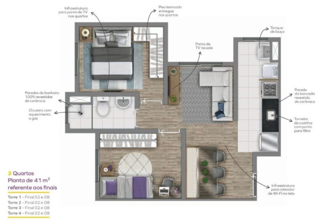 Imagem Imóvel com 2 Quartos à Venda, 41 m² em Jardim Monte Alegre - Taboão Da Serra