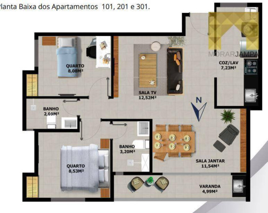 Imagem Apartamento com 2 Quartos à Venda, 70 m² em Intermares - Cabedelo Imagem Apartamento com 2 Quartos à Venda, 70 m² em Intermares - Cabedelo