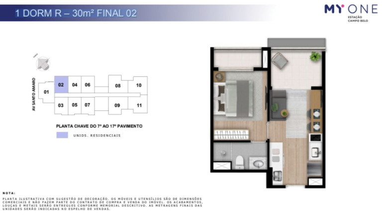 Imagem Apartamento com 1 Quarto à Venda, 30 m² em Brooklin - São Paulo