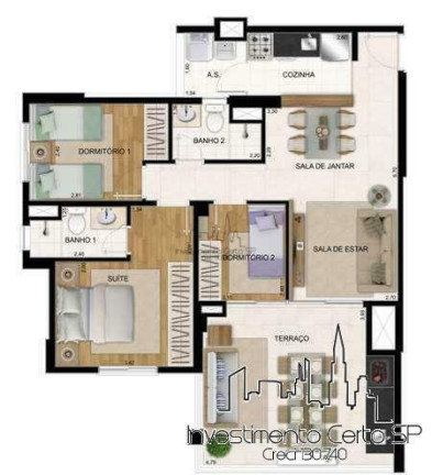 Imagem Apartamento com 3 Quartos à Venda, 85 m² em Vila Bertioga - São Paulo Imagem Apartamento com 3 Quartos à Venda, 85 m² em Vila Bertioga - São Paulo