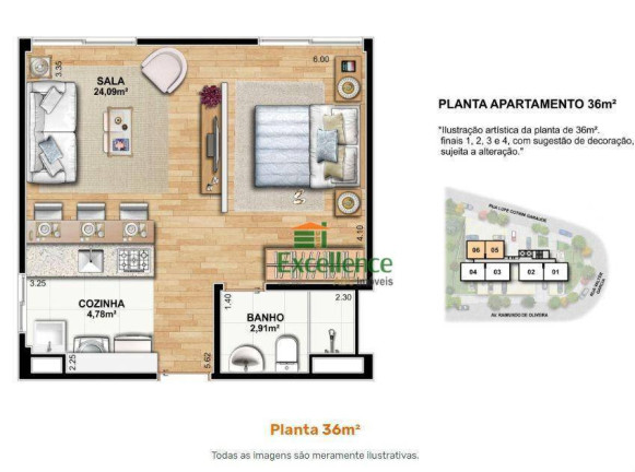 Imagem Apartamento com 1 Quarto à Venda, 36 m² em Jardim Jamaica - Santo André Imagem Apartamento com 1 Quarto à Venda, 36 m² em Jardim Jamaica - Santo André