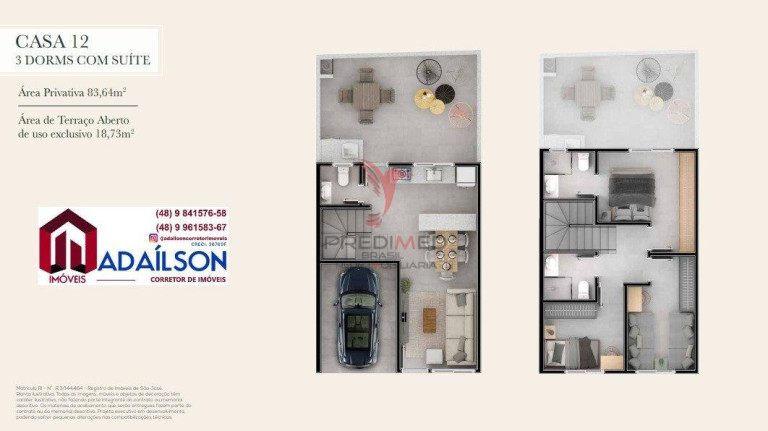 Imagem Casa com 2 Quartos à Venda, 100 m² em Forquilhas - São José Imagem Casa com 2 Quartos à Venda, 100 m² em Forquilhas - São José