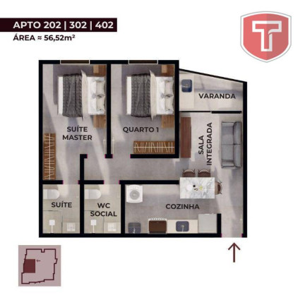 Imagem Apartamento com 3 Quartos à Venda, 72 m² em Praia Formosa - Cabedelo Imagem Apartamento com 3 Quartos à Venda, 72 m² em Praia Formosa - Cabedelo