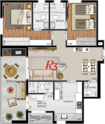 Imagem Apartamento com 2 Quartos à Venda, 99 m² em Aparecida - Santos Imagem Apartamento com 2 Quartos à Venda, 99 m² em Aparecida - Santos