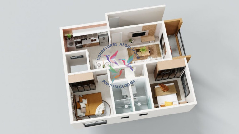 Imagem Apartamento com 2 Quartos à Venda, 62 m² em Taperapuan - Porto Seguro Imagem Apartamento com 2 Quartos à Venda, 62 m² em Taperapuan - Porto Seguro