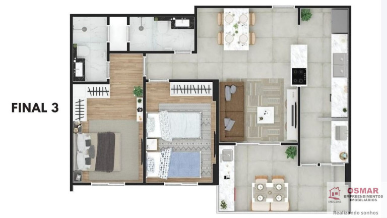 Imagem Imóvel com 2 Quartos à Venda, 67 m² em Guilhermina - Praia Grande