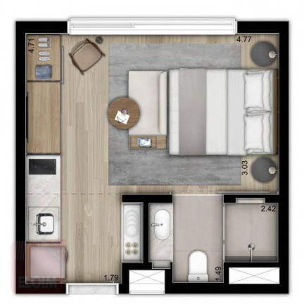 Imagem Studio com 1 Quarto à Venda, 25 m² em Perdizes - São Paulo Imagem Studio com 1 Quarto à Venda, 25 m² em Perdizes - São Paulo