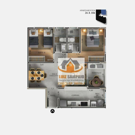 Imagem Apartamento com 2 Quartos à Venda, 62 m² em Balneário Tropical - Itanhaém Imagem Apartamento com 2 Quartos à Venda, 62 m² em Balneário Tropical - Itanhaém
