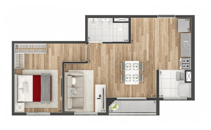 Imagem Imóvel com 2 Quartos à Venda, 39 m² em Vila Tolstoi - São Paulo