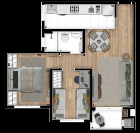 Imagem Apartamento com 3 Quartos à Venda, 59 m² em Campo Comprido - Curitiba