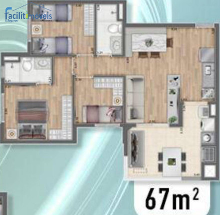 Imagem Apartamento com 3 Quartos à Venda, 43 m² em Campestre - Santo André Imagem Apartamento com 3 Quartos à Venda, 43 m² em Campestre - Santo André