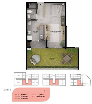 Apartamento com 1 Quarto à Venda, 70 m² em Campeche - Florianópolis