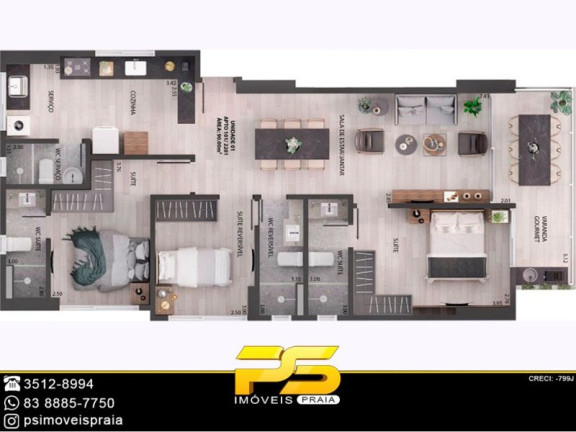 Imagem Apartamento com 2 Quartos à Venda, 140 m² em Bessa - João Pessoa Imagem Apartamento com 2 Quartos à Venda, 140 m² em Bessa - João Pessoa